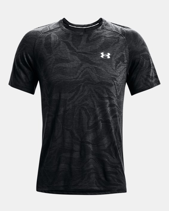 Men's UA Streaker Jacquard T-Shirt in Black image number 5